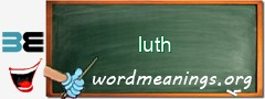 WordMeaning blackboard for luth